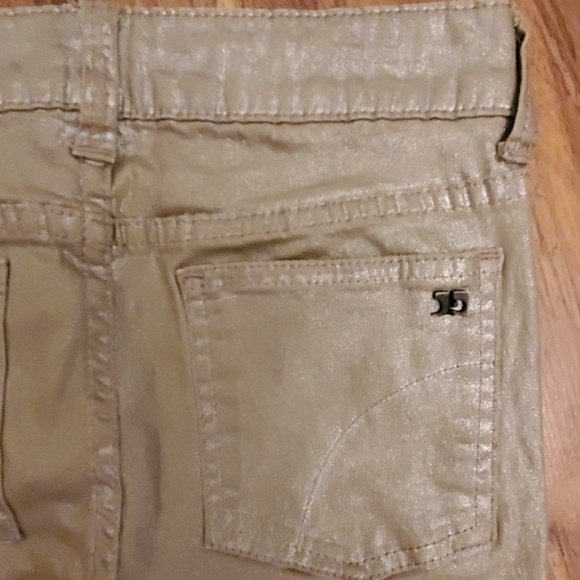 Joe's Jeans Sz10 Girls Metallic Gold Skinny Denim - Picture 3 of 5